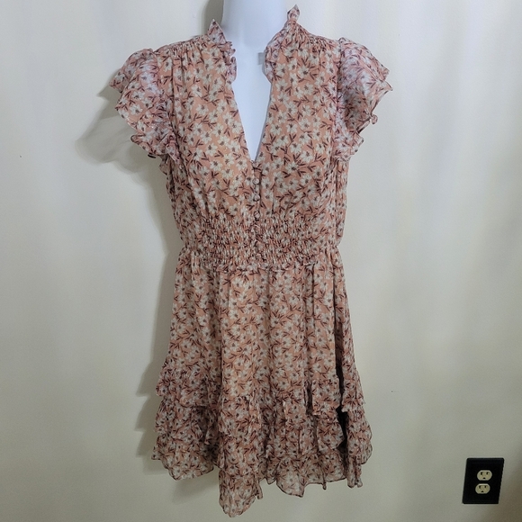 Rebecca Taylor Dresses & Skirts - Rebecca Taylor Women's Sleeveless Floral Ruffle Mini Dress Size 2